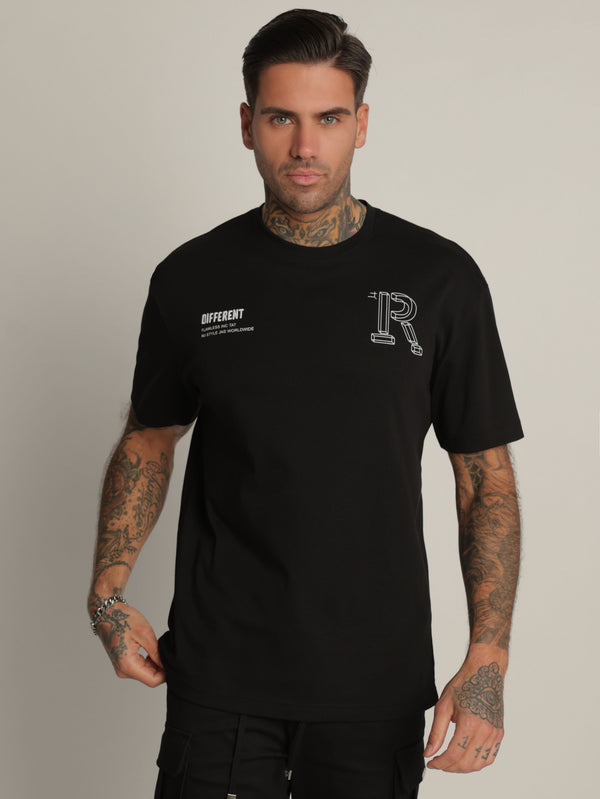 T-SHIRT OVER SIZE Black / XXS