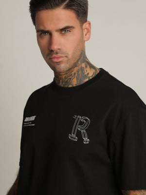 T-SHIRT OVER SIZE Black / XXS