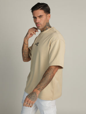 T-SHIRT OVER SIZE Beige / XXS