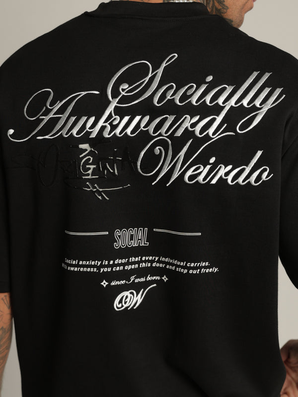 T-SHIRT OVER SIZE Black / XXS