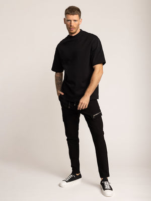 T-SHIRT OVER SIZE Black / XXS