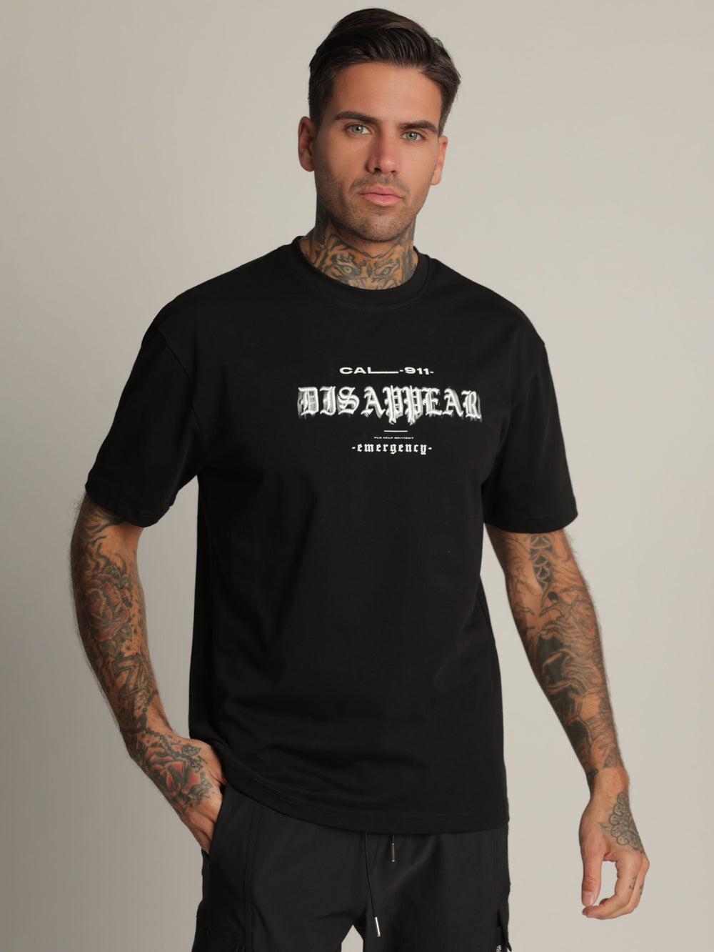 T-SHIRT OVER SIZE Light Gray / XXS
