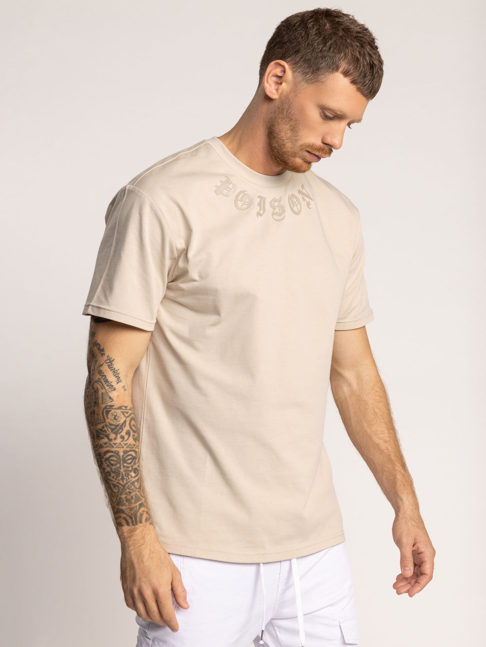 T-SHIRT OVER SIZE Beige / XXS