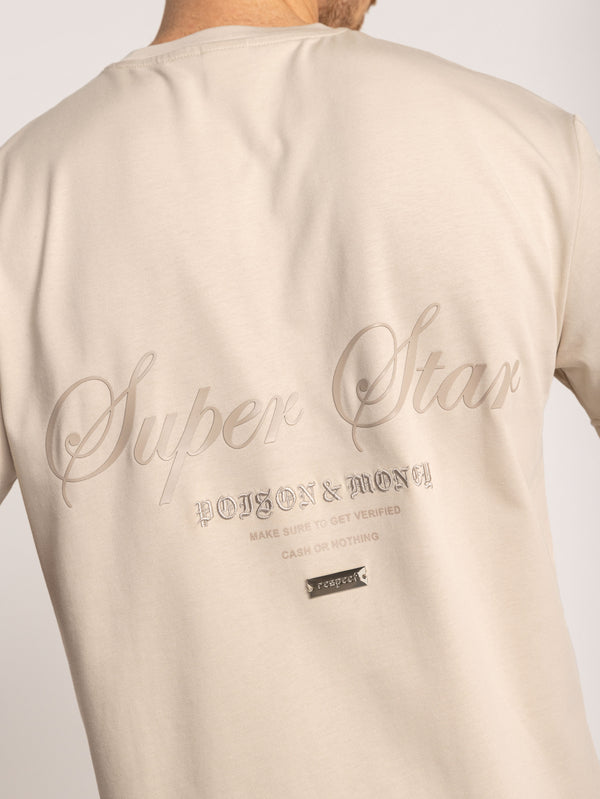 T-SHIRT OVER SIZE Beige / XXS