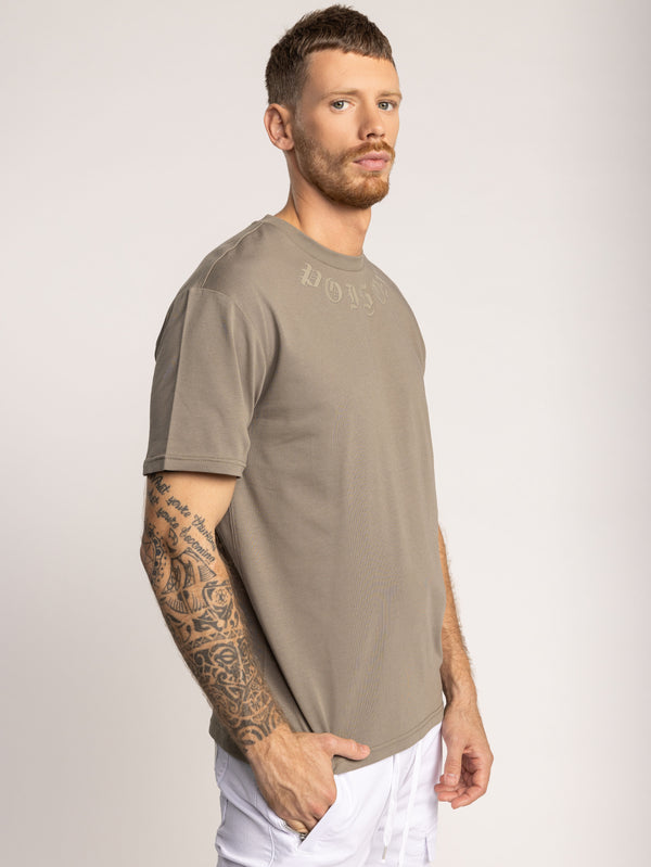 T-SHIRT OVER SIZE Khaki / XXS