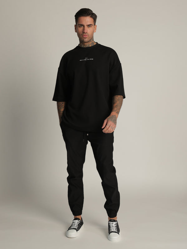 T-SHIRT OVER SIZE Black / XXS
