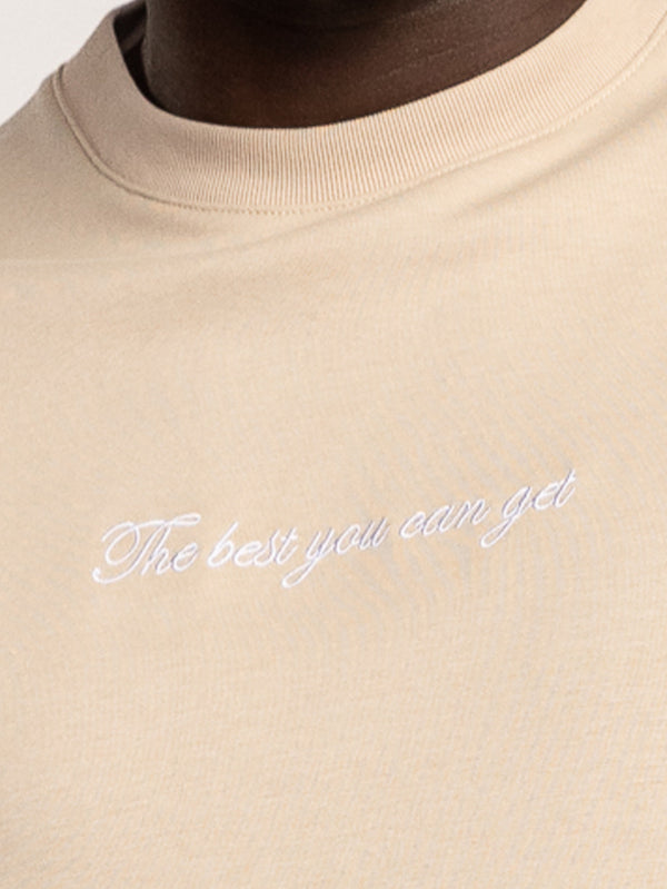T-SHIRT OVER SIZE Beige / XXS