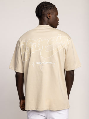 T-SHIRT OVER SIZE Beige / XXS