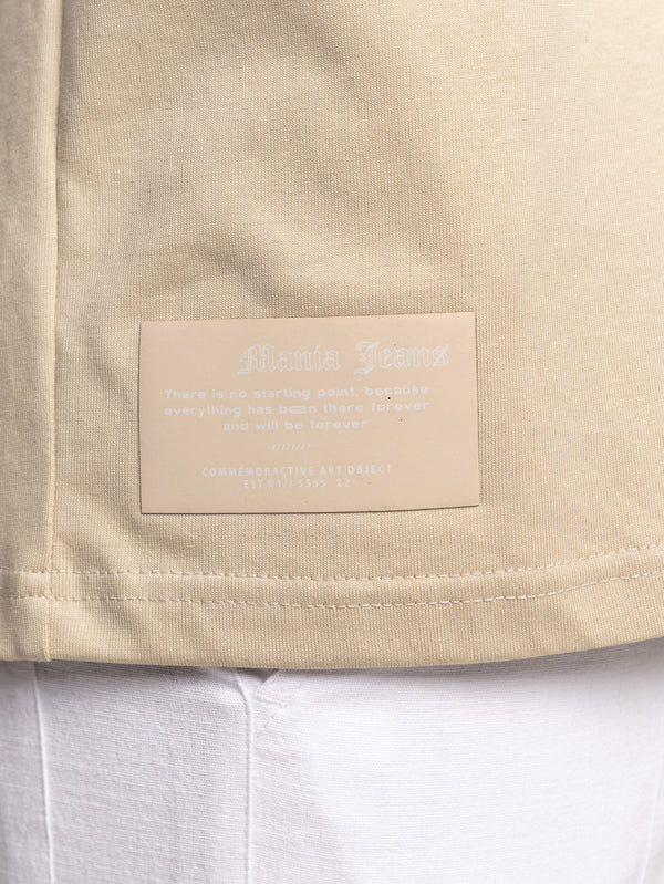 T-SHIRT OVER SIZE Beige / XXS