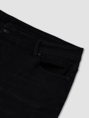 BASIC JEANS Scrubbed Black / 38