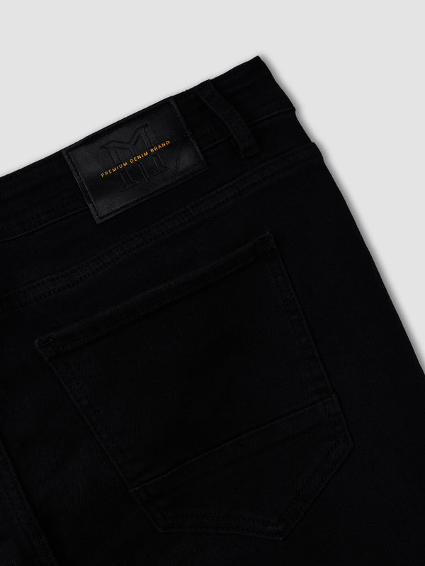 BASIC JEANS Scrubbed Black / 38