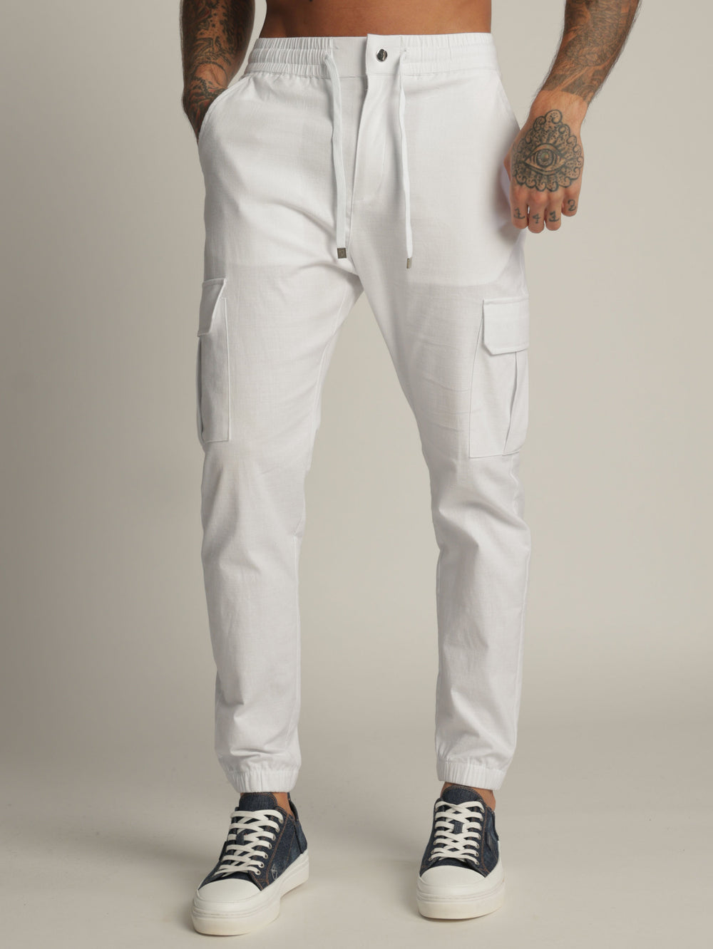 CARGO WOVEN PANTS White / 48