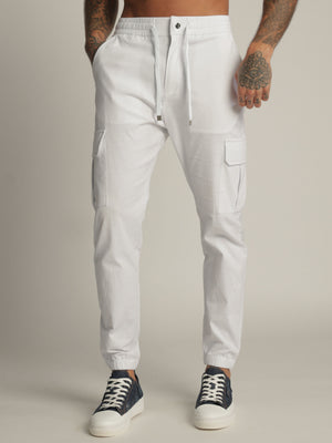 CARGO WOVEN PANTS White / 48