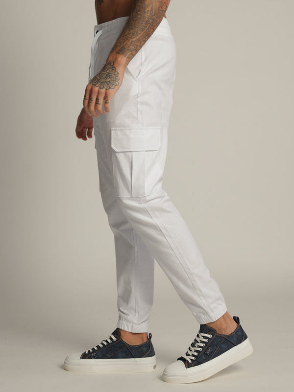 CARGO WOVEN PANTS White / 48