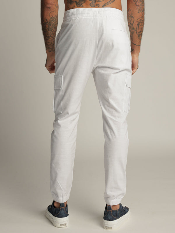 CARGO WOVEN PANTS White / 48