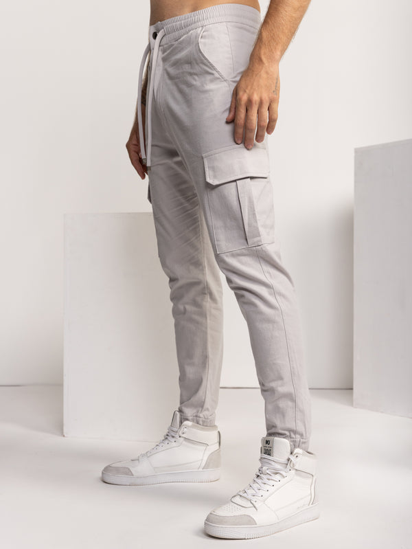 CARGO WOVEN PANTS Light Gray / 48