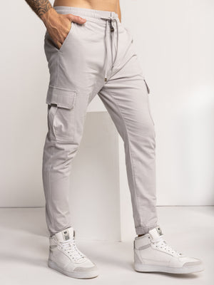CARGO WOVEN PANTS Light Gray / 48