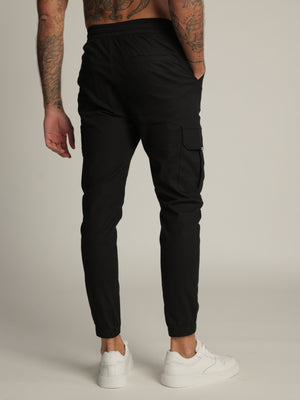 CARGO WOVEN PANTS Black / 48