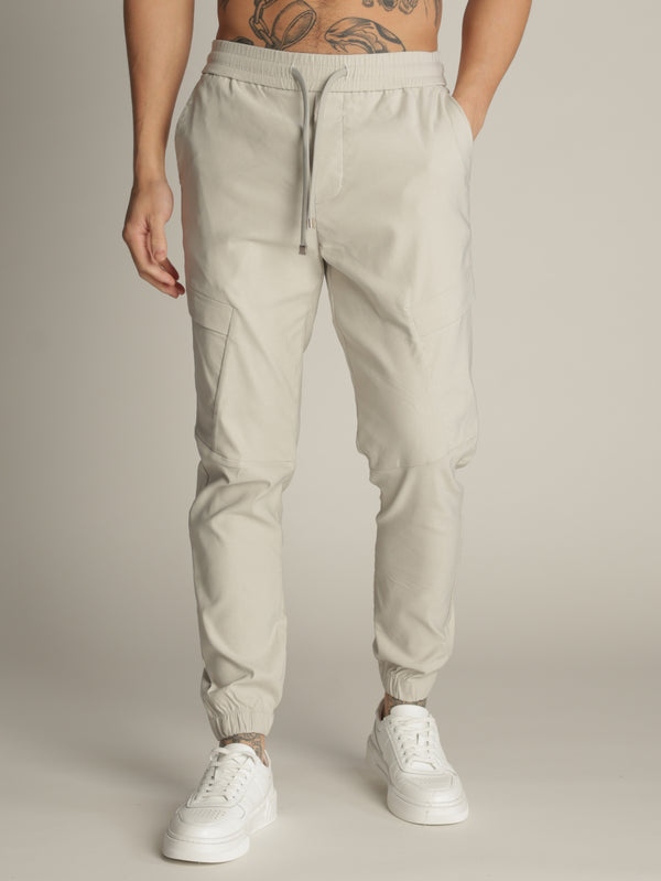 CARGO WOVEN PANTS Light Gray / 48