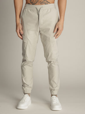 CARGO WOVEN PANTS Light Gray / 48