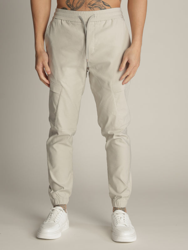 CARGO WOVEN PANTS Light Gray / 48