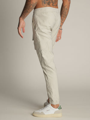 CARGO WOVEN PANTS Light Gray / 48