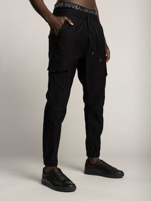 CARGO WOVEN PANTS Black / 48