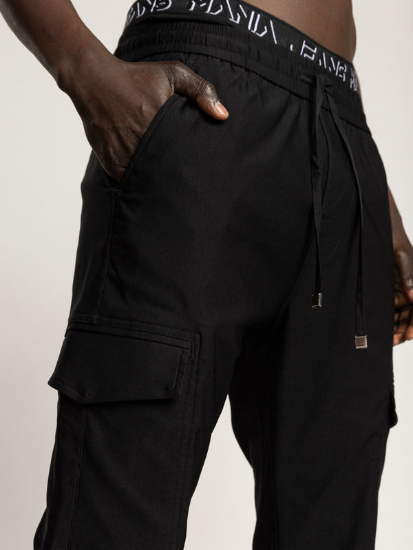 CARGO WOVEN PANTS Black / 48
