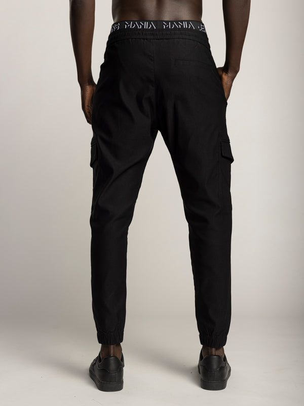 CARGO WOVEN PANTS Black / 48