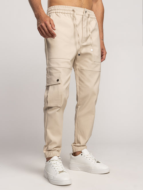 CARGO WOVEN PANTS Stone / 48