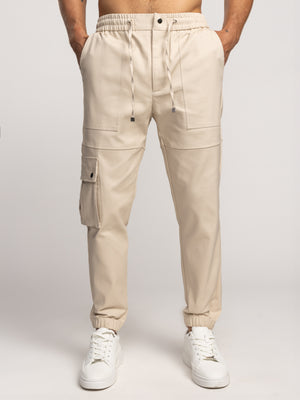 CARGO WOVEN PANTS Stone / 48