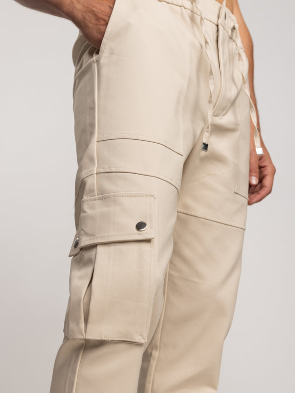 CARGO WOVEN PANTS Stone / 48