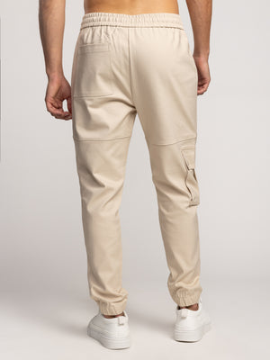 CARGO WOVEN PANTS Stone / 48