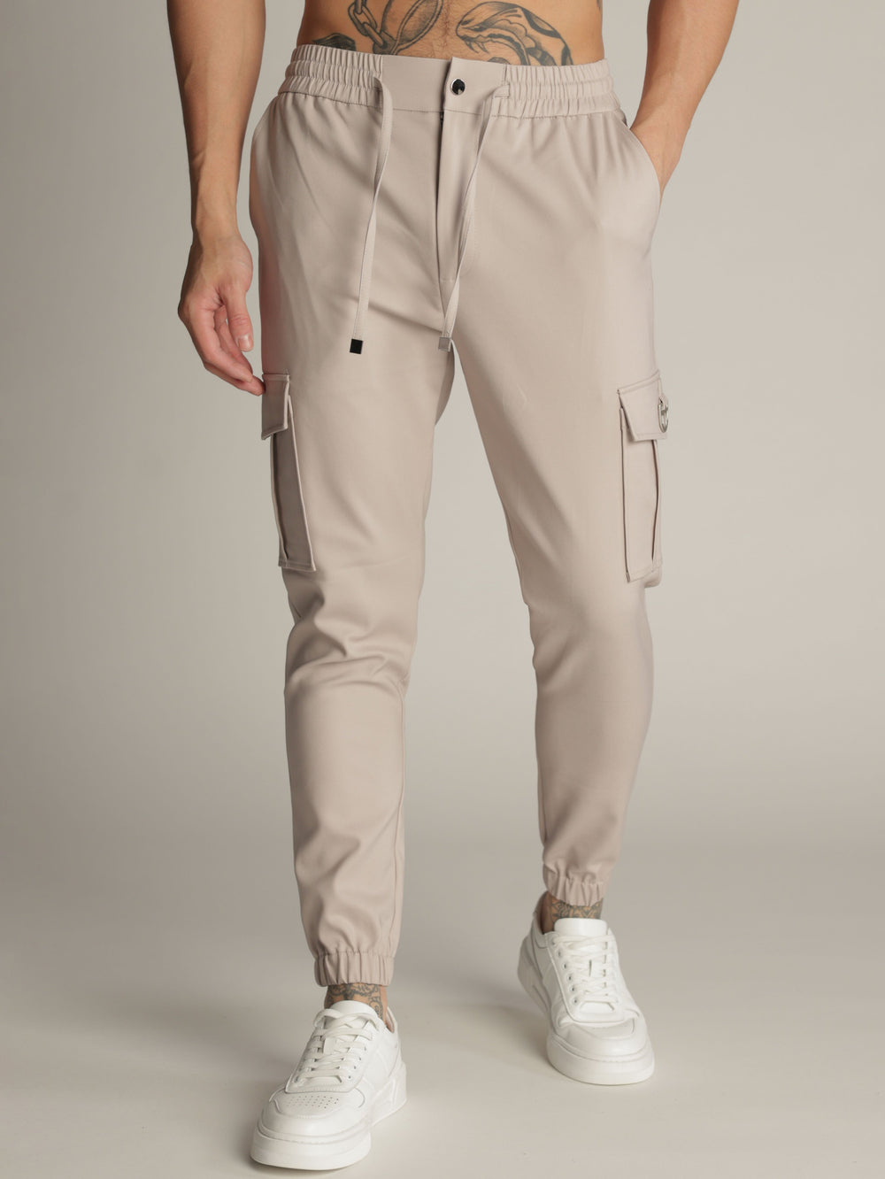 CARGO WOVEN PANTS Stone / 48