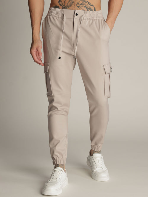 CARGO WOVEN PANTS Stone / 48