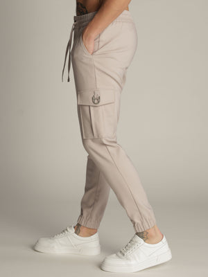 CARGO WOVEN PANTS Stone / 48
