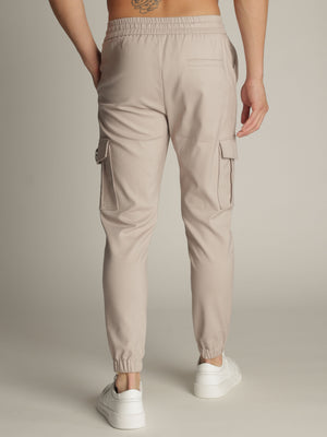 CARGO WOVEN PANTS Stone / 48