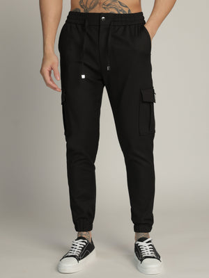 CARGO WOVEN PANTS Black / 48
