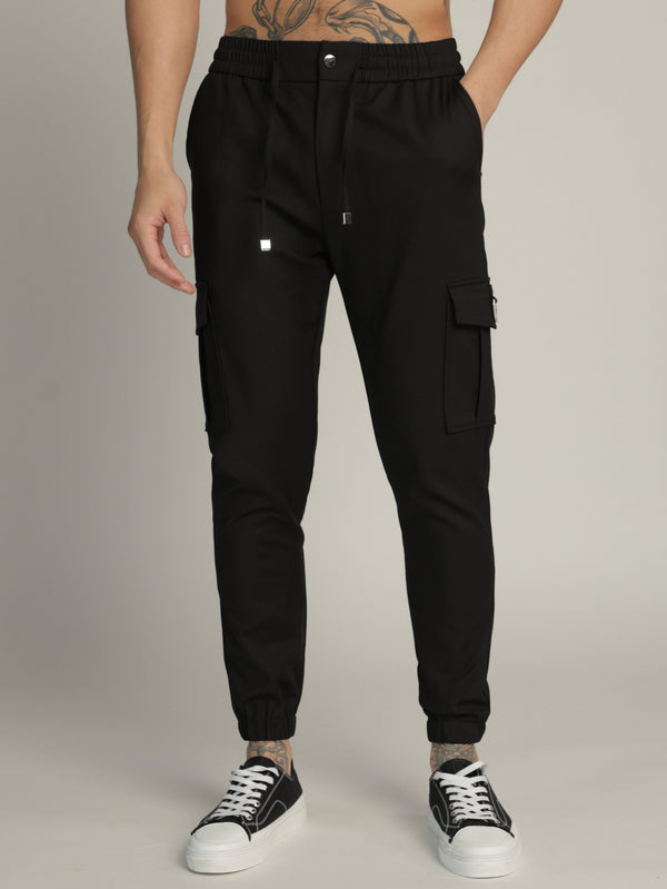 CARGO WOVEN PANTS Black / 48