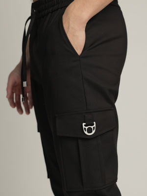 CARGO WOVEN PANTS Black / 48