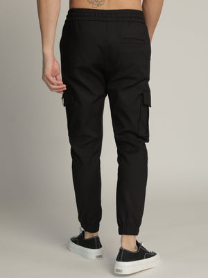 CARGO WOVEN PANTS Black / 48