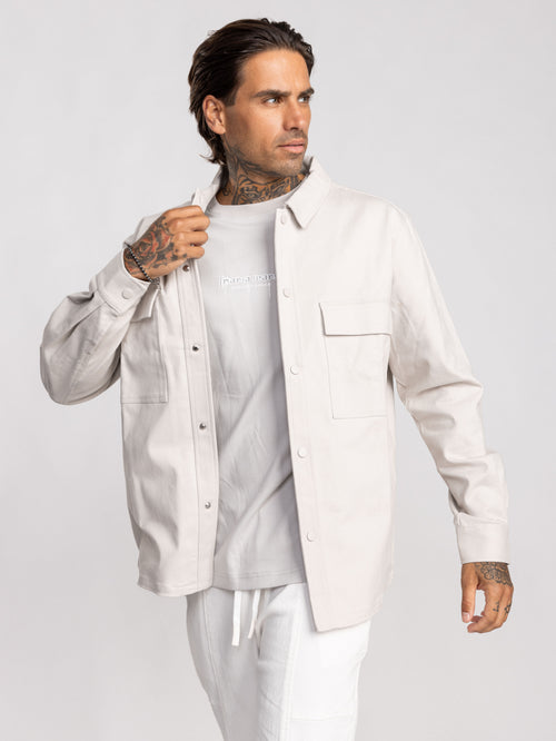 OVER SHIRT JACKET Light Gray / XXL