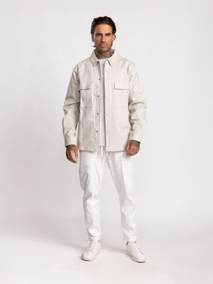 OVER SHIRT JACKET Light Gray / XXL