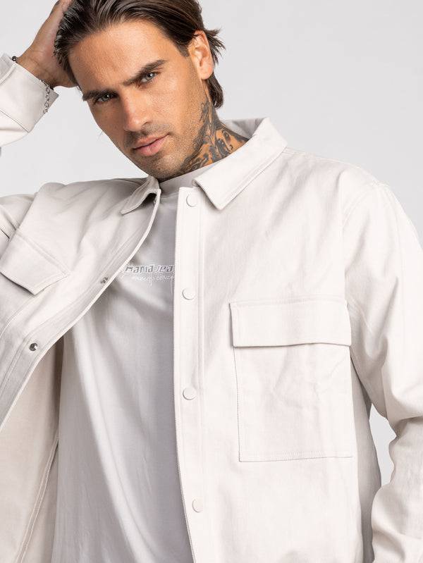 OVER SHIRT JACKET Light Gray / XXL