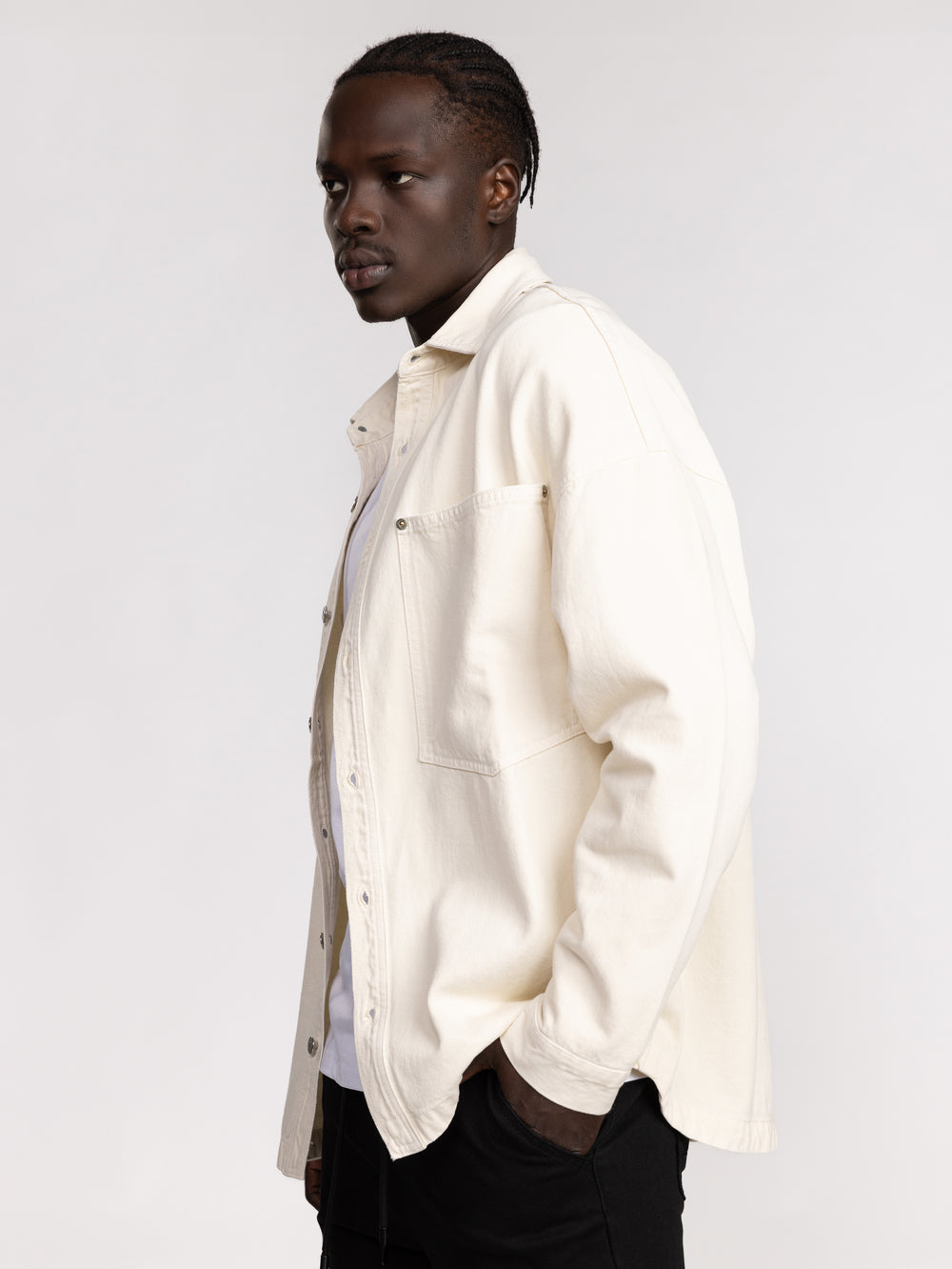 OVER SHIRT JACKET Cream / XXL