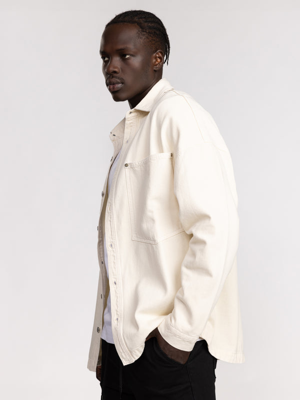 OVER SHIRT JACKET Cream / XXL