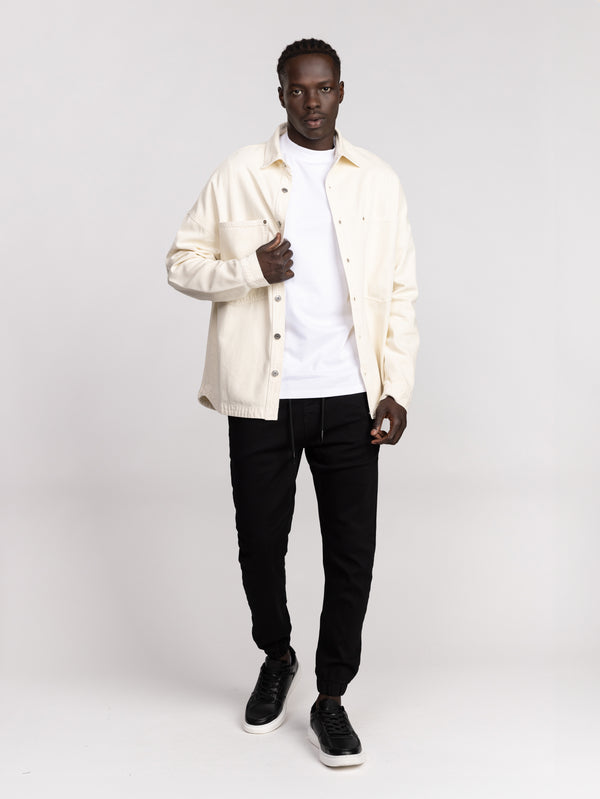 OVER SHIRT JACKET Cream / XXL