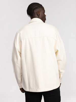 OVER SHIRT JACKET Cream / XXL
