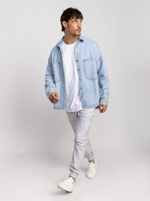 OVER SHIRT JACKET Light Blue / XXL