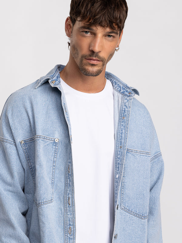 OVER SHIRT JACKET Light Blue / XXL